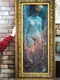 194 Nude in Blue oil on hardboard