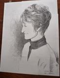 235 woman profile photocopyh charcoal 