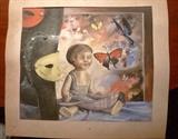 270 Doll and butterflies tempra 