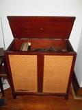 Antique Stereo Console & Records
