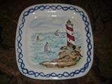 Jan Pugh Pottery (Genoa, Ohio) Large Nautical Plate