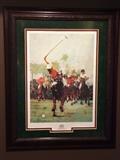 Signed and numbered (52/950) Framed Polo Print, Dudash, Frame measures 36 x 29"