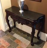 Hall table with granite top