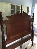 Antique broken pediment headboard 