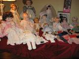 Madame Alexander, Marie Osmond, and Barbie dolls