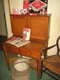 Old post office desk w/some of the many Alabama & Coke collectibles