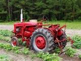 Farmall Garden Tractor – Runs Great! Includes 6 plow blades. 4 tine rake, chain driven fertilizer hopper with hose attachment, accessory bar for attachments, 6 extra attachment shanks, 2 discs hillers and middle buster, clamps, extra sweeps, extra hiller, 3 point hitch, belt drive attachment, tow bar
