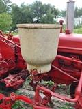 Farmall Garden Tractor – Runs Great! Includes 6 plow blades. 4 tine rake, chain driven fertilizer hopper with hose attachment, accessory bar for attachments, 6 extra attachment shanks, 2 discs hillers and middle buster, clamps, extra sweeps, extra hiller, 3 point hitch, belt drive attachment, tow bar