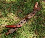 Farmall Garden Tractor – Runs Great! Includes 6 plow blades. 4 tine rake, chain driven fertilizer hopper with hose attachment, accessory bar for attachments, 6 extra attachment shanks, 2 discs hillers and middle buster, clamps, extra sweeps, extra hiller, 3 point hitch, belt drive attachment, tow bar