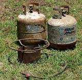 Propane Cooker w/ 2 Tanks, one full