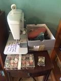 Vintage Singer Golden Touch and Sew with all original parts and attachments.