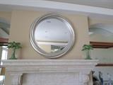 Round Silvertone  Mirror 