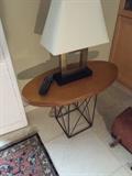 Contemporary side table & lamp