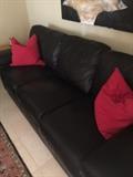 Black leather sofa high end!