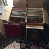 boxes of vinyls