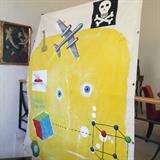 Jim Cherry canvas he is a graphic illustrator & writer for MTV, NBC Nike, Rolling Stones, GQ, Warner Brothers!!!