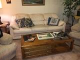 Lackawanna (England Furniture, owned by LaZBoy) leather sofa in Oyster color. Great condition.