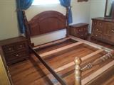 Full size bed frame and nightstands