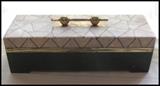  decorator marble and brass box