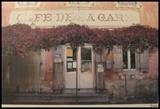  French signed photograph Cafe de la Gare translates to Coffee Station