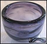  large purple signed murano glass bowl