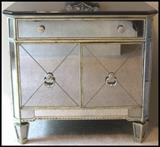 mirrored Borghese door and drawers chest
