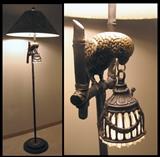  metal parrot floor lamp