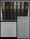  seven volume book set of The March of Democracy by James Truslow Adama