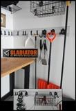  wall track with hooks and baskets by Gladiator