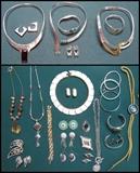 jewelry including sterling. stones include malachite
