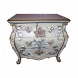 Pair of Matching Ecker-Shane Furniture French Provincial Bombe Style 2 Drawer Chests