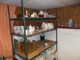 China, figurines, and glassware all vintage
