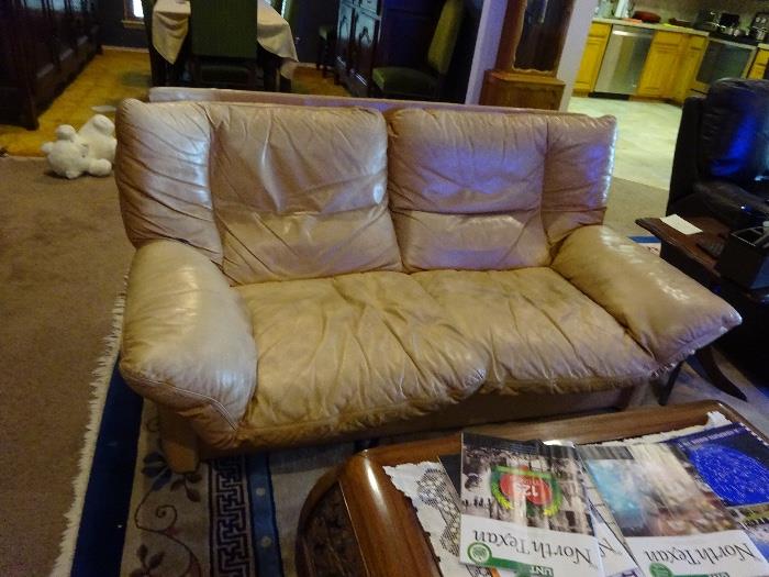 leather love seat'' 
