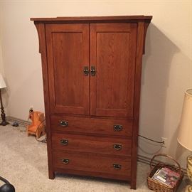 Mission style armoire