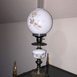 Antique hurricane lamp