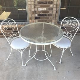 Wrought iron bistro set