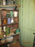 pantry in basement showing jelly cupboard and misc.