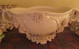 Large vintage white porcelain bowl