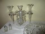 Crystal candelabra with flower vase epergnes & lusters