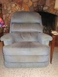 Recliner blue fabric upholstry-Lazyboy
