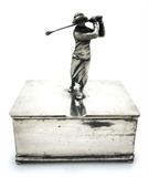 Vintage Silver Golf Cigarette Box