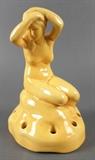 American Art Pottery Nude flower frog