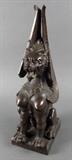 Art Deco bronze statue of gryphon