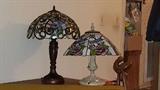 Many Tiffany style lamps