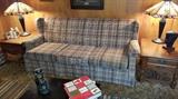 Sleeper sofa mattress in great shape end tables also in great conditioin