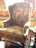 Winged-back chairs - set of two