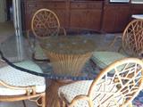 Designer glass-topped table (better view)