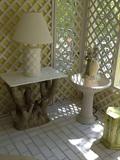 side table with lamp - matching set (2 available)