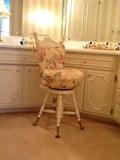 claw glass-footed dressing chair