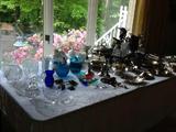 blue glass, crystal various makers; silver-plated pickle server; sterling plates - Franklin Mint - Norman Rockwell (1971 and 1974), silver-plated items and more!
